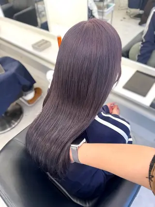 ロング カラー NANO/ ブリーチ×レイヤーのヘアスタイル