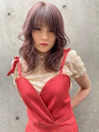 ミディアム カラー 浅沼 ゆいのヘアスタイル