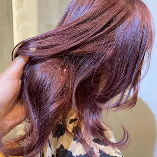 セミロング 新宿/顔周りカット +レイヤー＝しずく♩のヘアスタイル