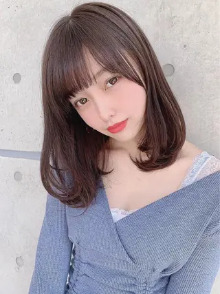 セミロング カラー メンズ特化 水口湧太のヘアスタイル
