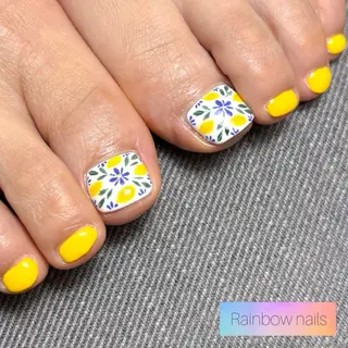 ネイル Rainbow nailsくろちゃんのネイルデザイン