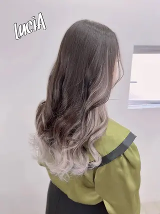 カラー ロング ヘアアレンジ エクステ7:30〜 LuciA\5900のヘアスタイル