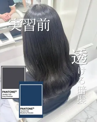 セミロング カラー ParveMix/ オリーブ系/いちかのヘアスタイル