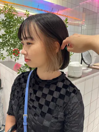 ショート カラー ✨縮毛矯正✨レイヤー ホウダカズヒロのヘアスタイル