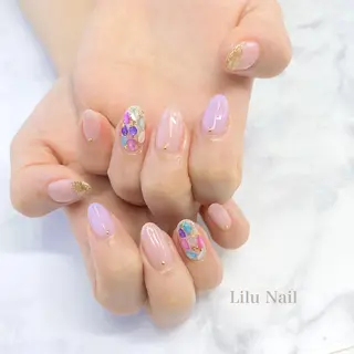 ネイル モチの良さ◉ フィルインネイル♡のネイルデザイン