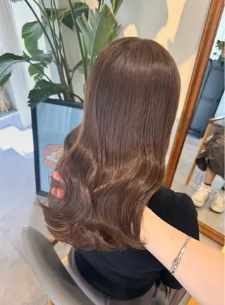 セミロング カラー ayaka♡ 柔らかカラーのヘアスタイル
