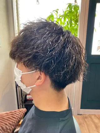パーマ メンズ 野呂 隼人のヘアスタイル