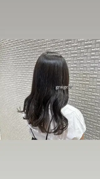ロング カラー 柔らかい縮毛矯正 Yu🫧銀座🩶のヘアスタイル