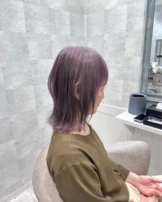 セミロング カラー 西山 将太のヘアスタイル
