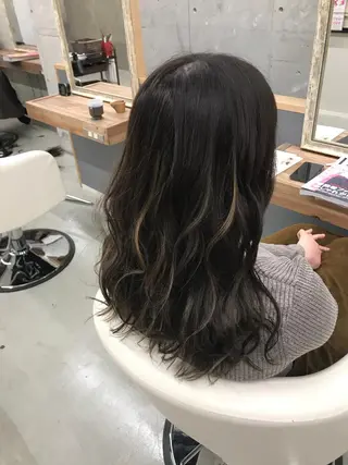 ミディアム 豊中駅3分eha レッスンモデルのヘアスタイル