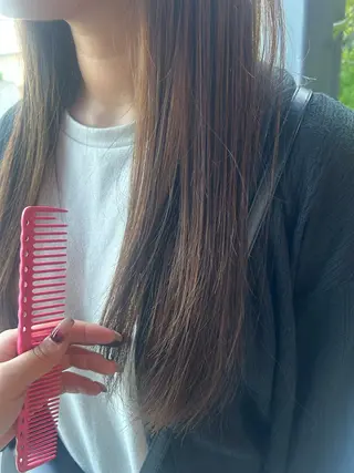 セミロング 豊橋/ストレート 暖色系/さらのヘアスタイル