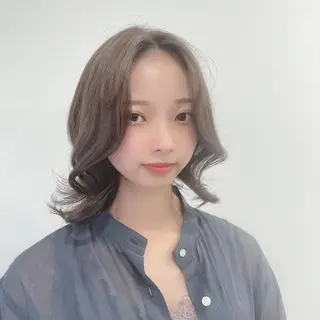 ミディアム カラー TSUYOSHI 韓国ヘア/くびれヘアのヘアスタイル