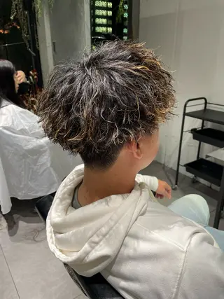 ショート カラー パーマ メンズ 🔱メンズパーマ特化 🔱山下和輝のヘアスタイル