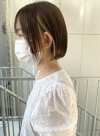 ショート カラー 樫原裕二/似合わせ カット/透明感カラーのヘアスタイル