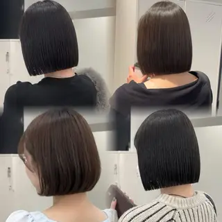 ショート ボブ ×縮毛矯正きりのヘアスタイル