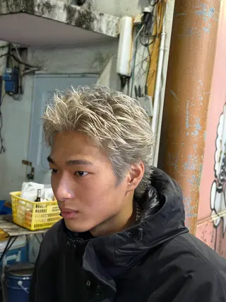 ショート カラー メンズ メンズ特化理容師 ふうきのヘアスタイル