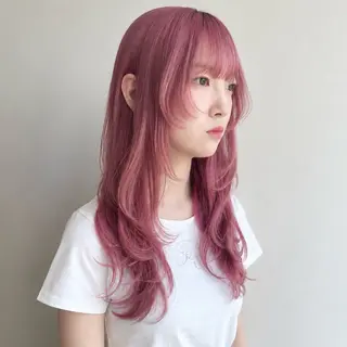 ロング カラー 韓国レイヤー🇰🇷 メンズ 細江美紅のヘアスタイル
