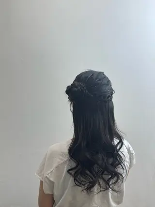 ヘアアレンジ naho💚 /wカラー/縮毛矯正のヘアスタイル