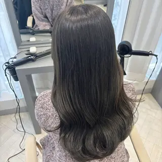 ロング カラー オリーブカラー/ ピンクカラー/みさきのヘアスタイル