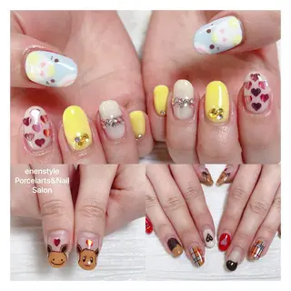 ミディアム ネイル 🐾enen style 🐾のネイルデザイン