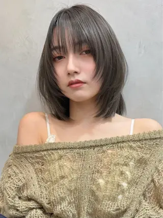 ショート 韓国レイヤー　韓国 ボブ 👑二響のヘアスタイル