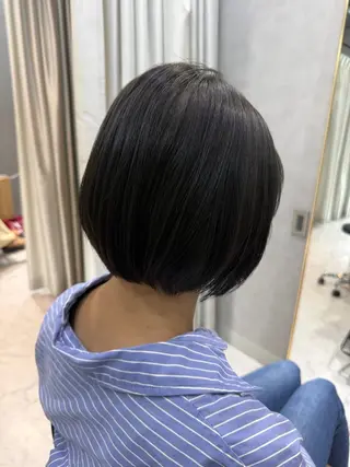 ショート カラー 透明感カラー/パーマ 🌀アオノのヘアスタイル