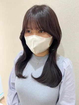 ミディアム カラー 外国人対応 佐久間のヘアスタイル