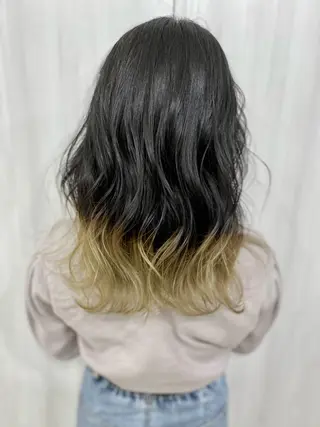 セミロング カラー ヘアアレンジ 松井 敬太郎のヘアスタイル