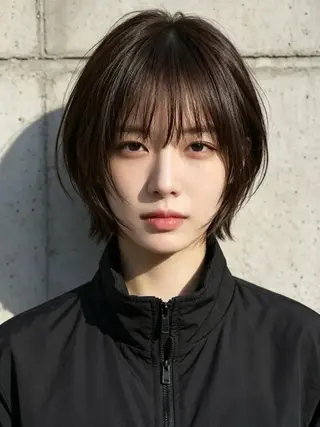 ショート カラー ウルフカット 811 大阪梅田 ウルフのヘアスタイル
