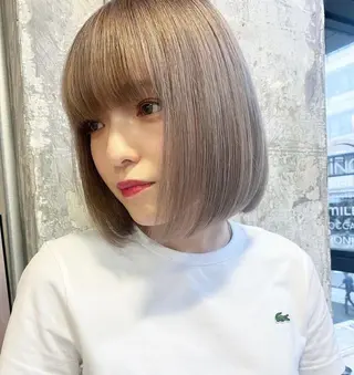 ショート カラー ヘアアレンジ 福岡似合わせレイヤー /ウルフ/ハイトーンのヘアスタイル