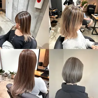 ミディアム カラー ✨ブリーチカラー/ 似合わせカット/高山のヘアスタイル