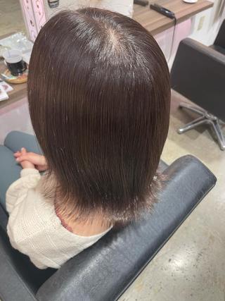 ミディアム カラー 笠原未稀/カット・ ブリーチ無しカラーのヘアスタイル