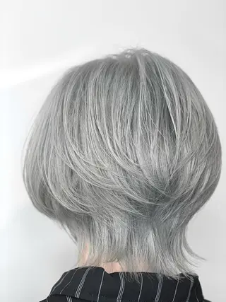セミロング カラー ヘアアレンジ メンズ ✨錦糸町ブリーチ/ ホワイトカラー皇気✨のヘアスタイル