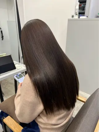 ロング パーマ 🍒モテ暖色カラー × うる艶✧ ゆなのヘアスタイル