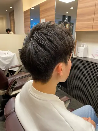 ショート メンズ メンズパーマモデル 大募集中のヘアスタイル