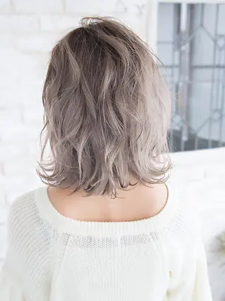 カラー パーマ ミディアム VALLET博多駅 髪質改善&縮毛矯正のヘアスタイル
