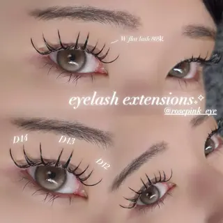マツエク・マツパ rose pink MIYUのマツエク・マツパデザイン