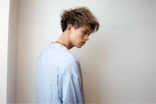ショート カラー パーマ ヘアアレンジ メンズ 髪質改善/韓国風 レイヤー/田村祐樹のヘアスタイル