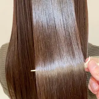 ミディアム カラー 髪質改善カラー韓国風 レイヤーtudaのヘアスタイル