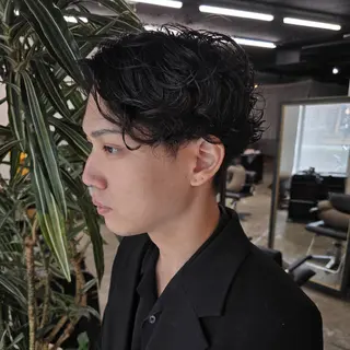 ショート パーマ メンズ ハヤシ マユ ✂ 府中美容室のヘアスタイル