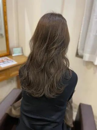 セミロング カラー ヘアアレンジ 髪質改善×レイヤー 🫧松野力也のヘアスタイル