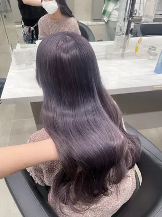 ロング カラー 抜け感レイヤー︴ ニュアンスカラーのヘアスタイル