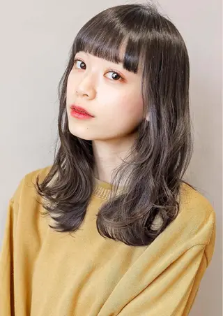 セミロング パーマ 竹之内 蔵人のヘアスタイル