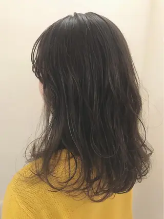 セミロング カラー 清水 ちひろ ✄トップスタイリストのヘアスタイル