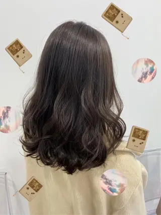 ロング カラー パーマ ヘアアレンジ メンズ キッズ 上品＆韓国風 🥀海心🥀のヘアスタイル