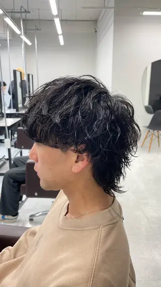 ミディアム パーマ メンズ メンズ特化AMITY SHINGOのヘアスタイル