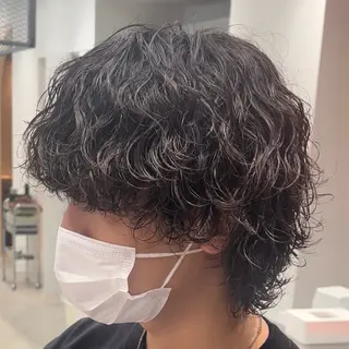 セミロング パーマ ヘアアレンジ メンズ fifth 石川 凪のヘアスタイル