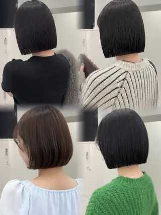 ショート ボブ特化 ×縮毛矯正きりのヘアスタイル