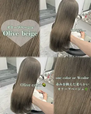 ロング カラー ParveMix/ オリーブ/いちかのヘアスタイル