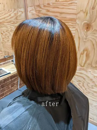 ミディアム 美髪矯正 キョウスケのヘアスタイル